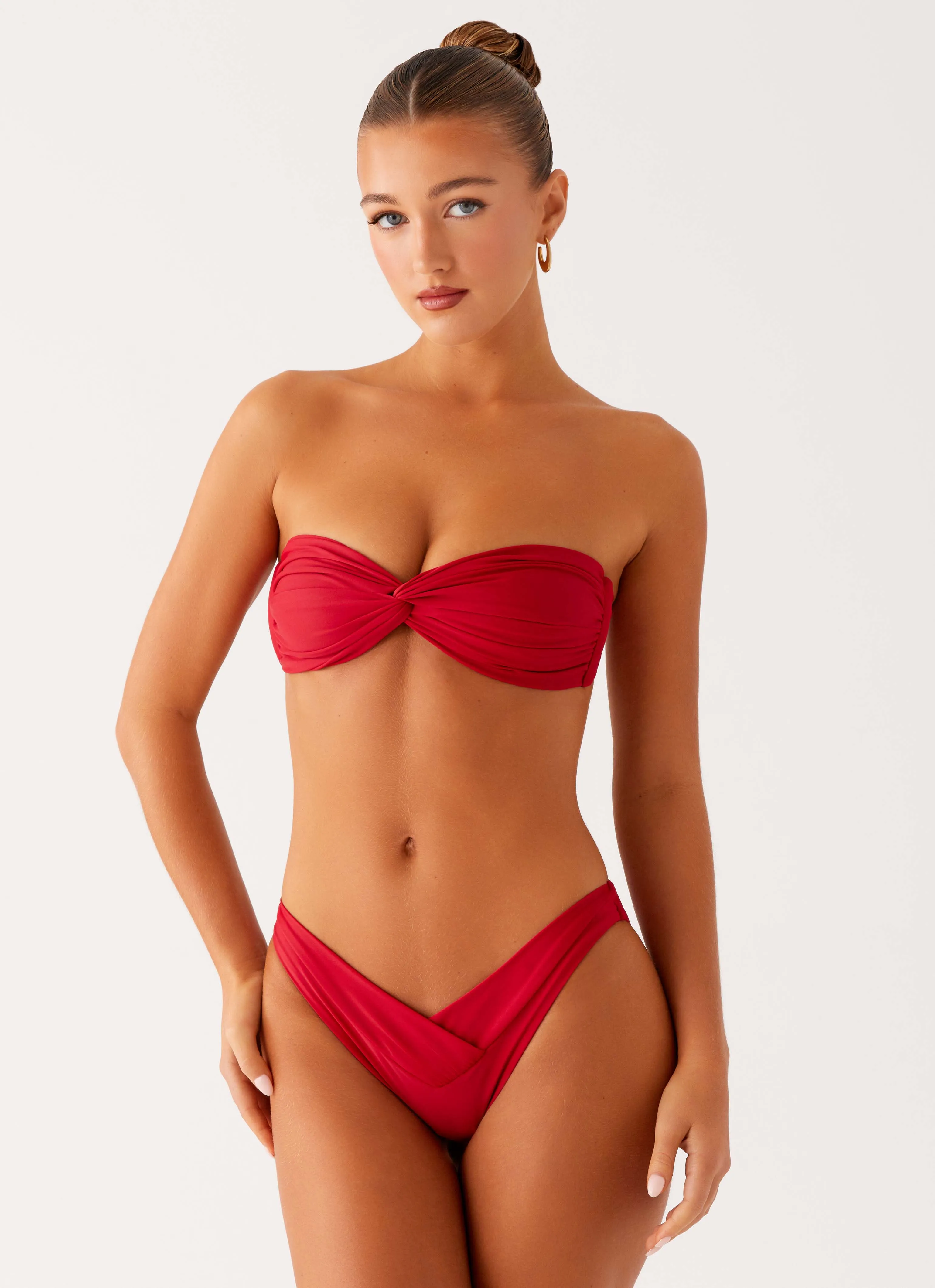Delta Bandeau Bikini Top - Deep Red sold by Peppermayo product image thumbnail 5