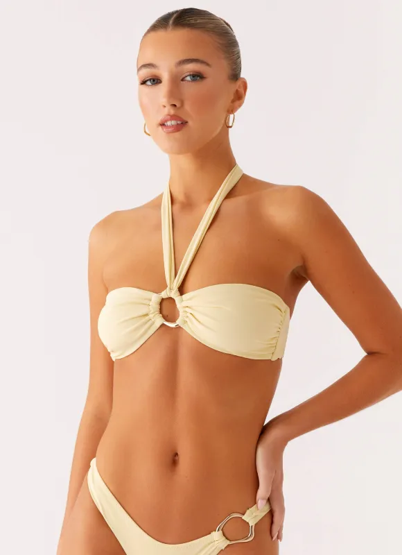 Kivara Bikini Top - Yellow made by Peppermayo