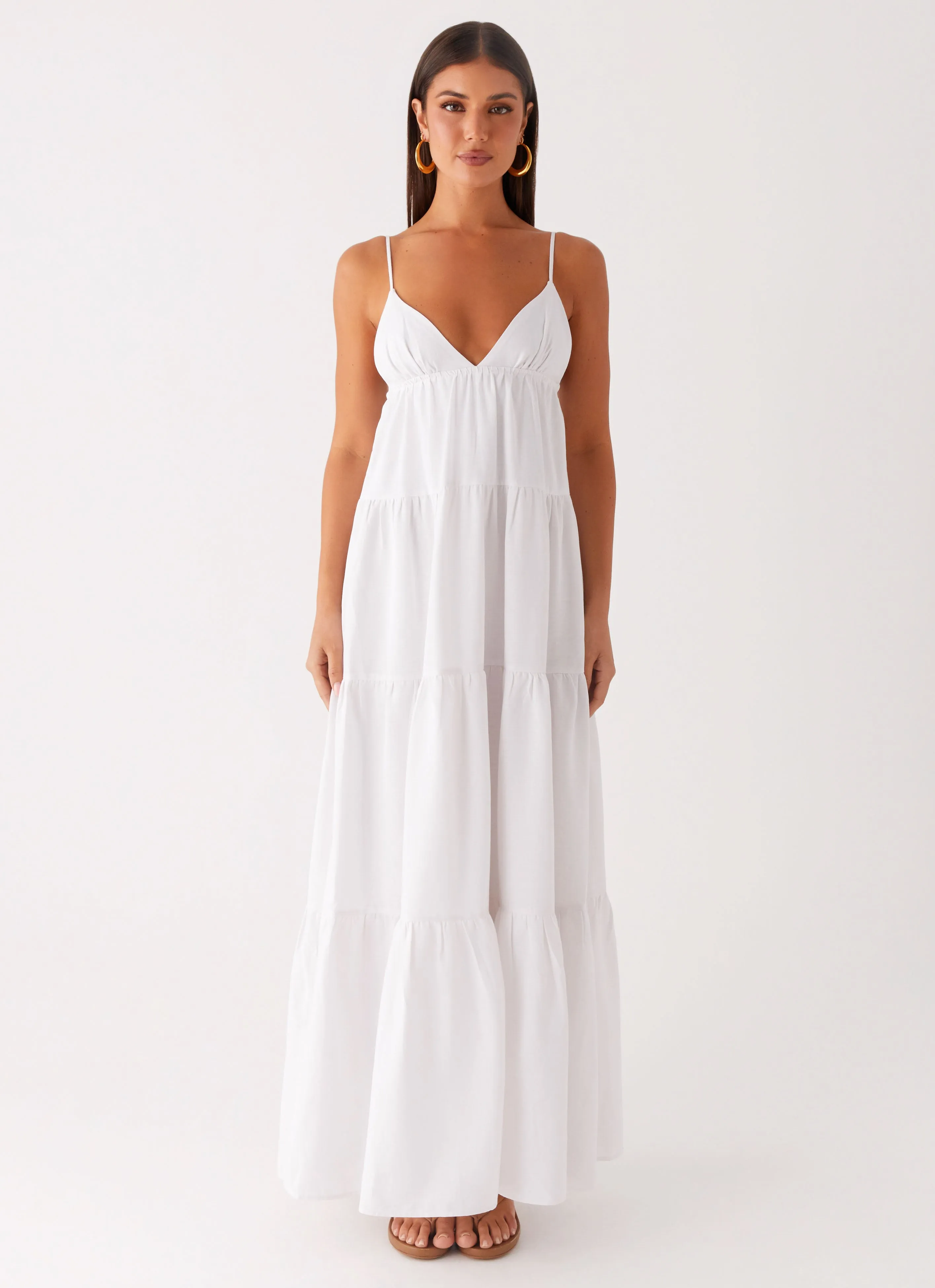 Lotty Linen Maxi Dress - White sold by Peppermayo product image thumbnail 2