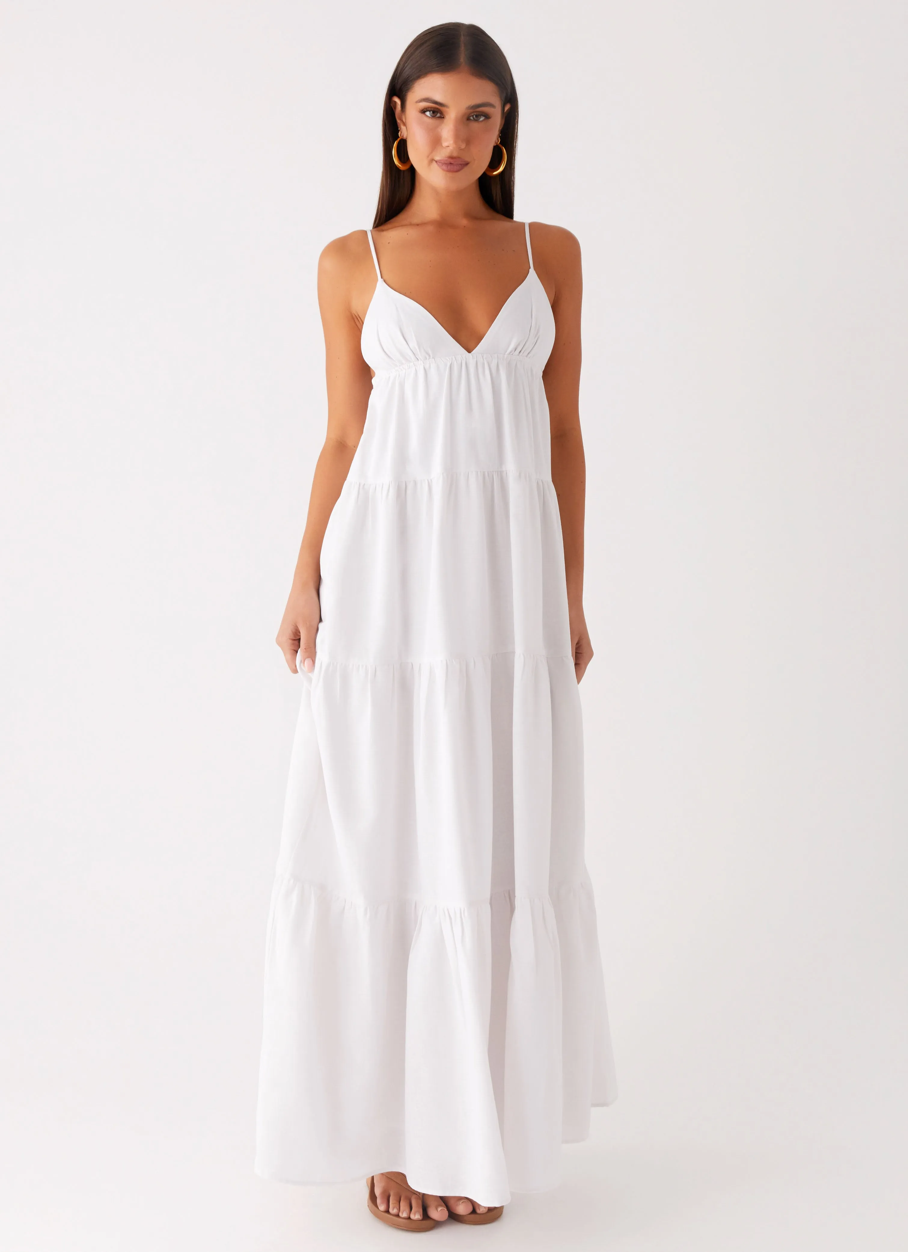 Lotty Linen Maxi Dress - White sold by Peppermayo product image thumbnail 5