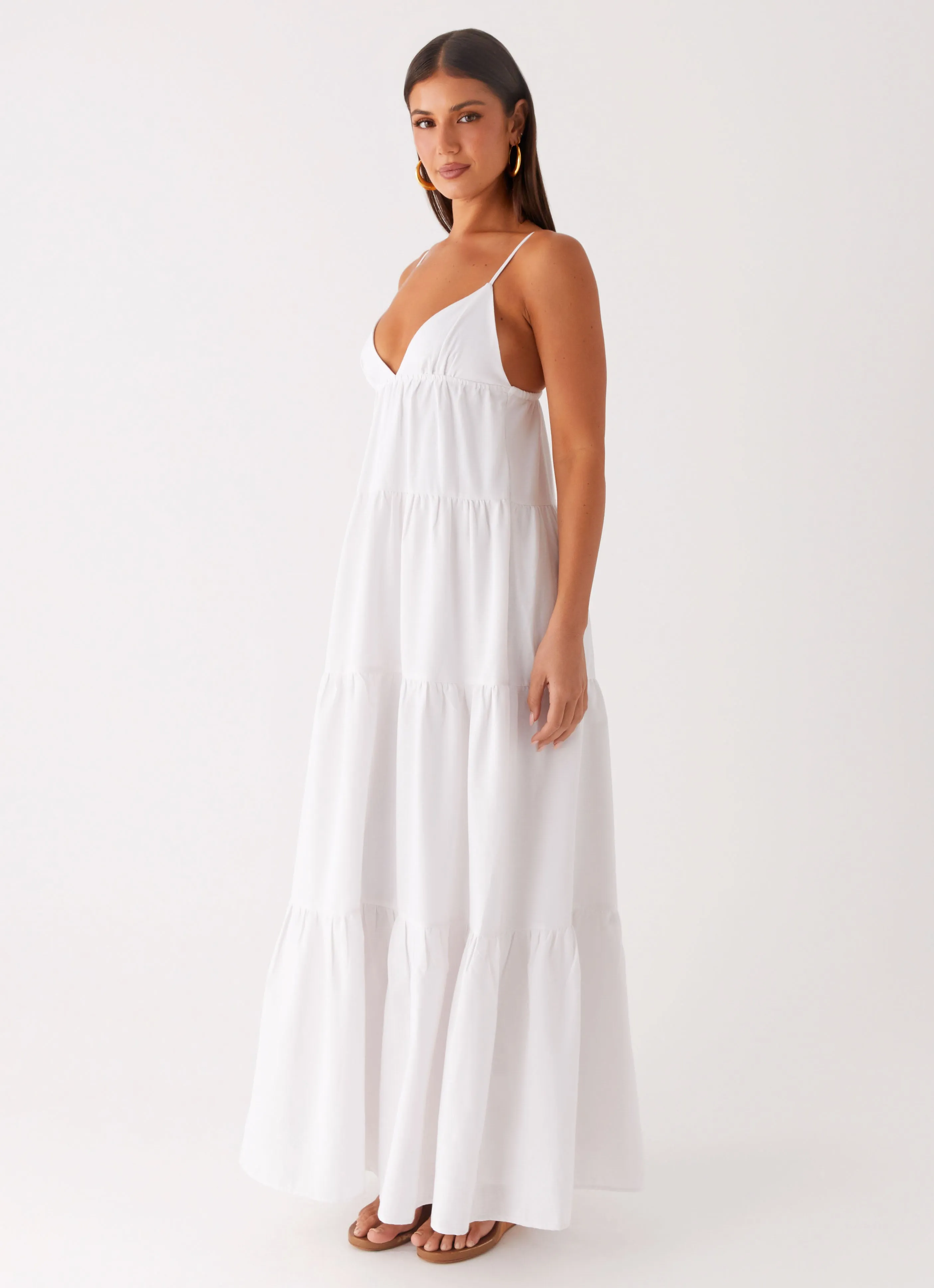 Lotty Linen Maxi Dress - White sold by Peppermayo product image thumbnail 3