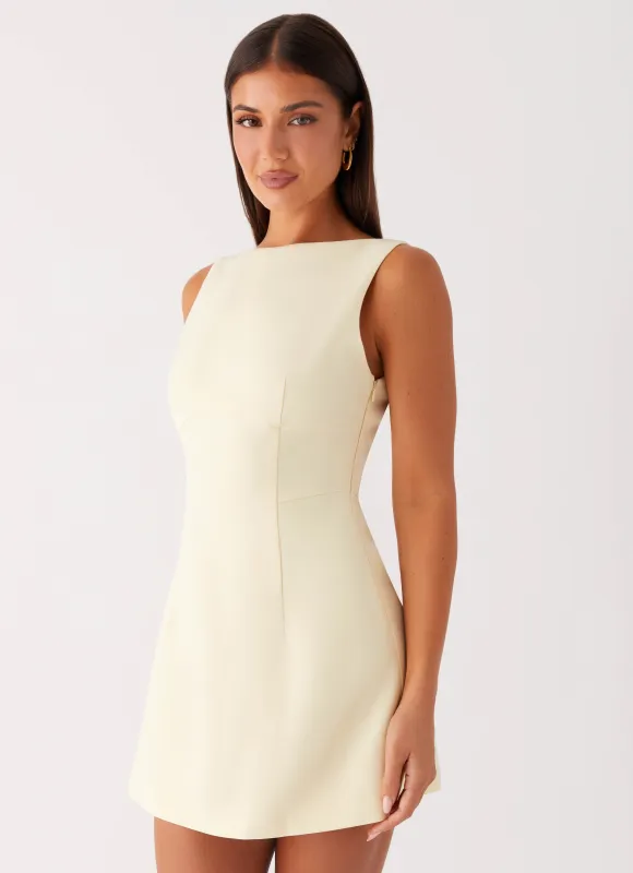 Lulita Mini Dress - Buttercream Yellow sold by Peppermayo