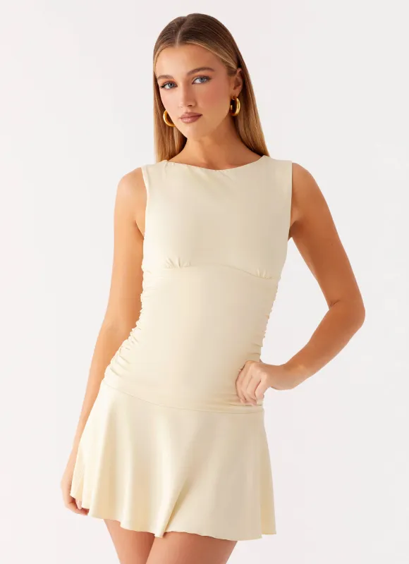 Kelda Mini Dress - Yellow sold by Peppermayo