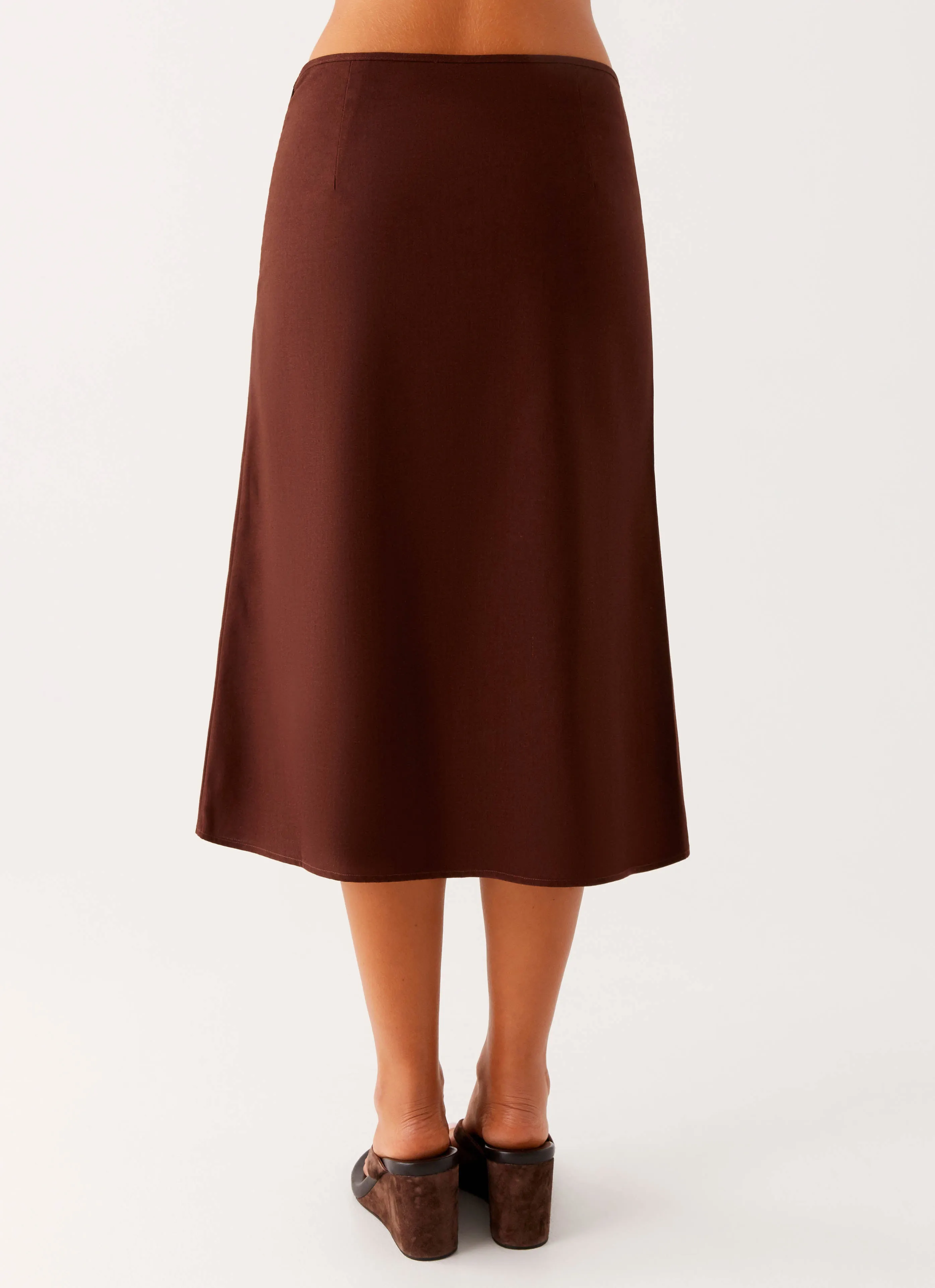 Esther Midi Skirt - Chocolate sold by Peppermayo product image thumbnail 4