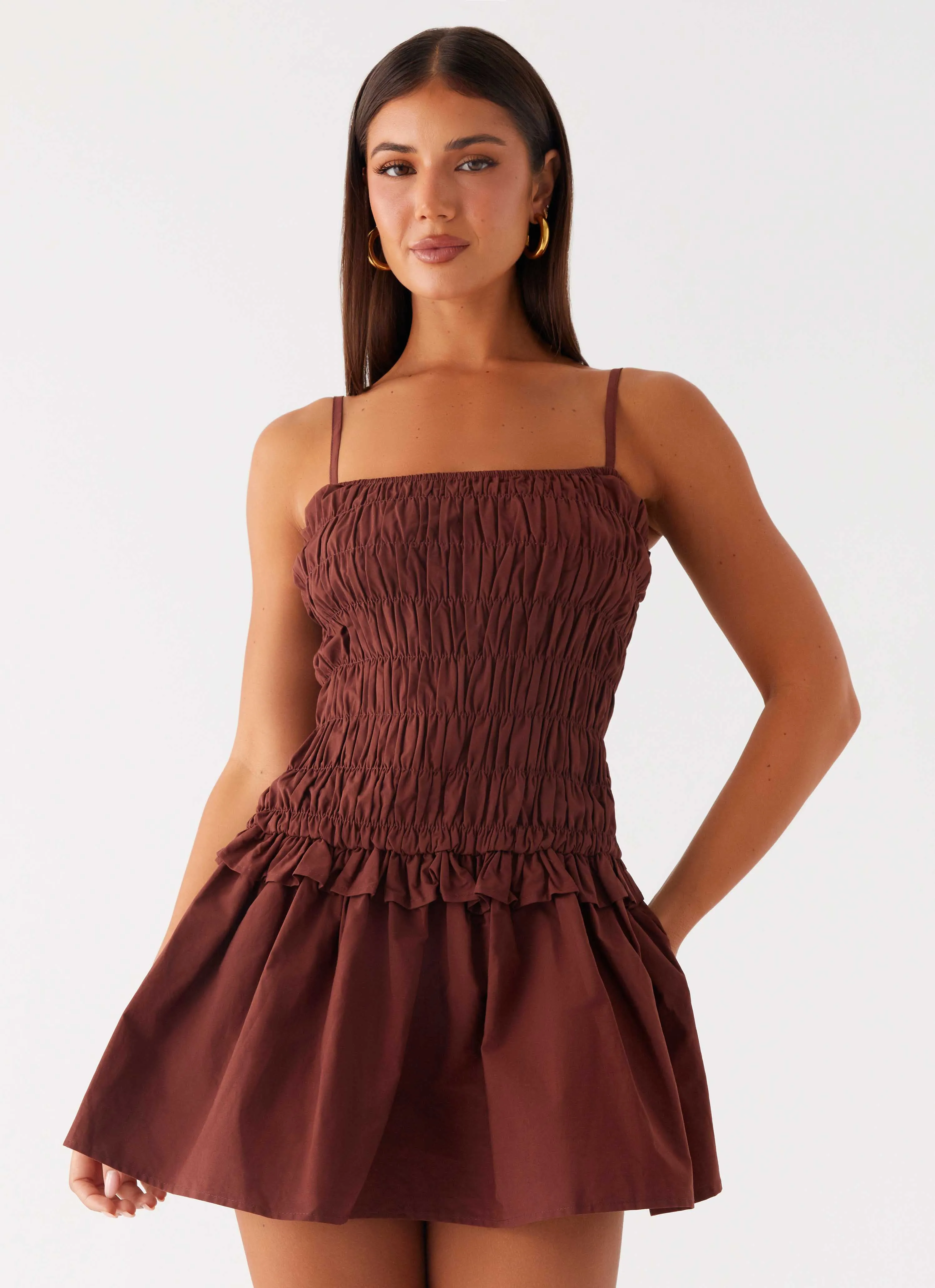 Jaxi Mini Dress - Chocolate sold by Peppermayo product image thumbnail 5