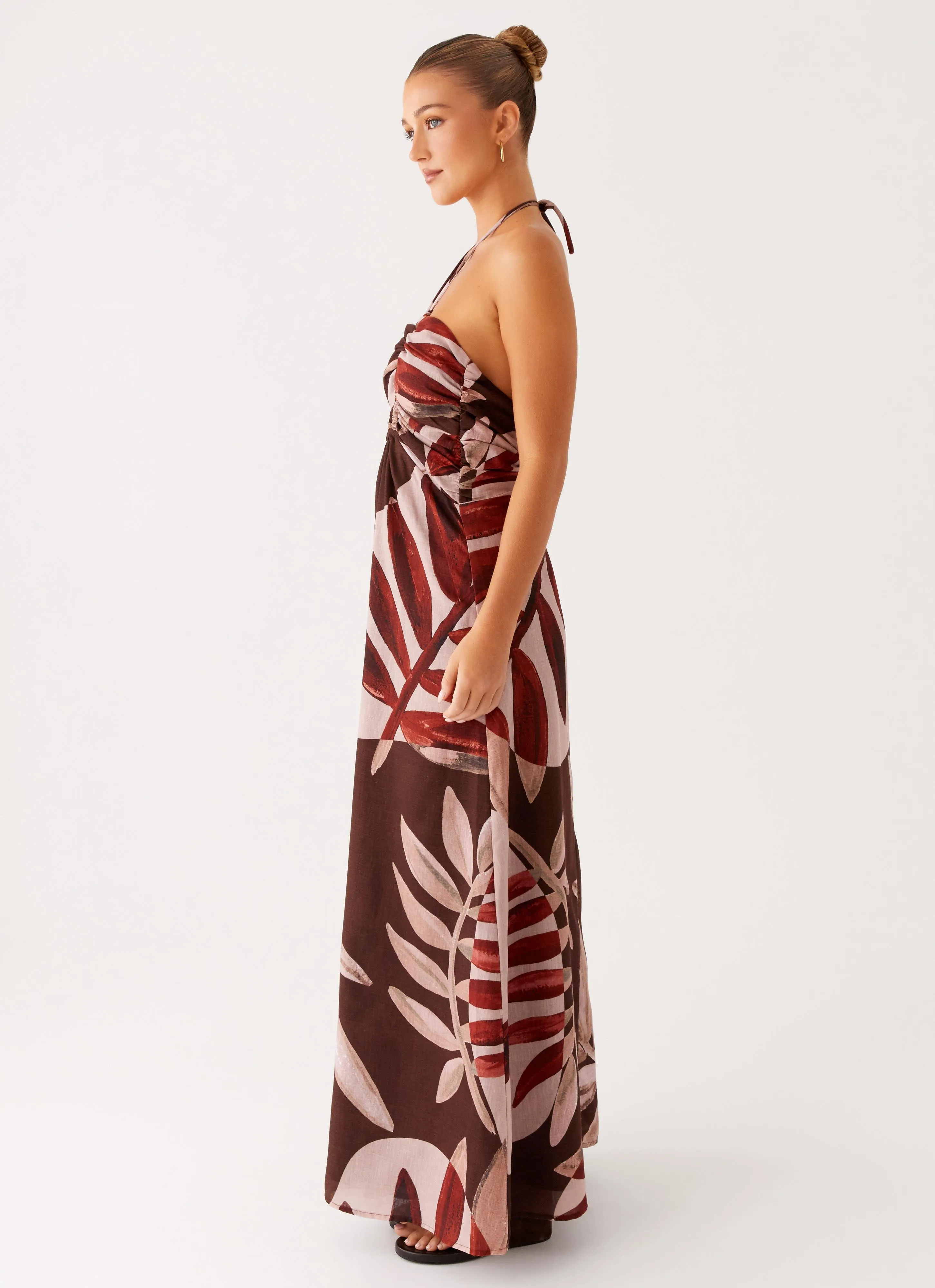 Ramona Linen Maxi Dress - Cinnamon Palm sold by Peppermayo product image thumbnail 2