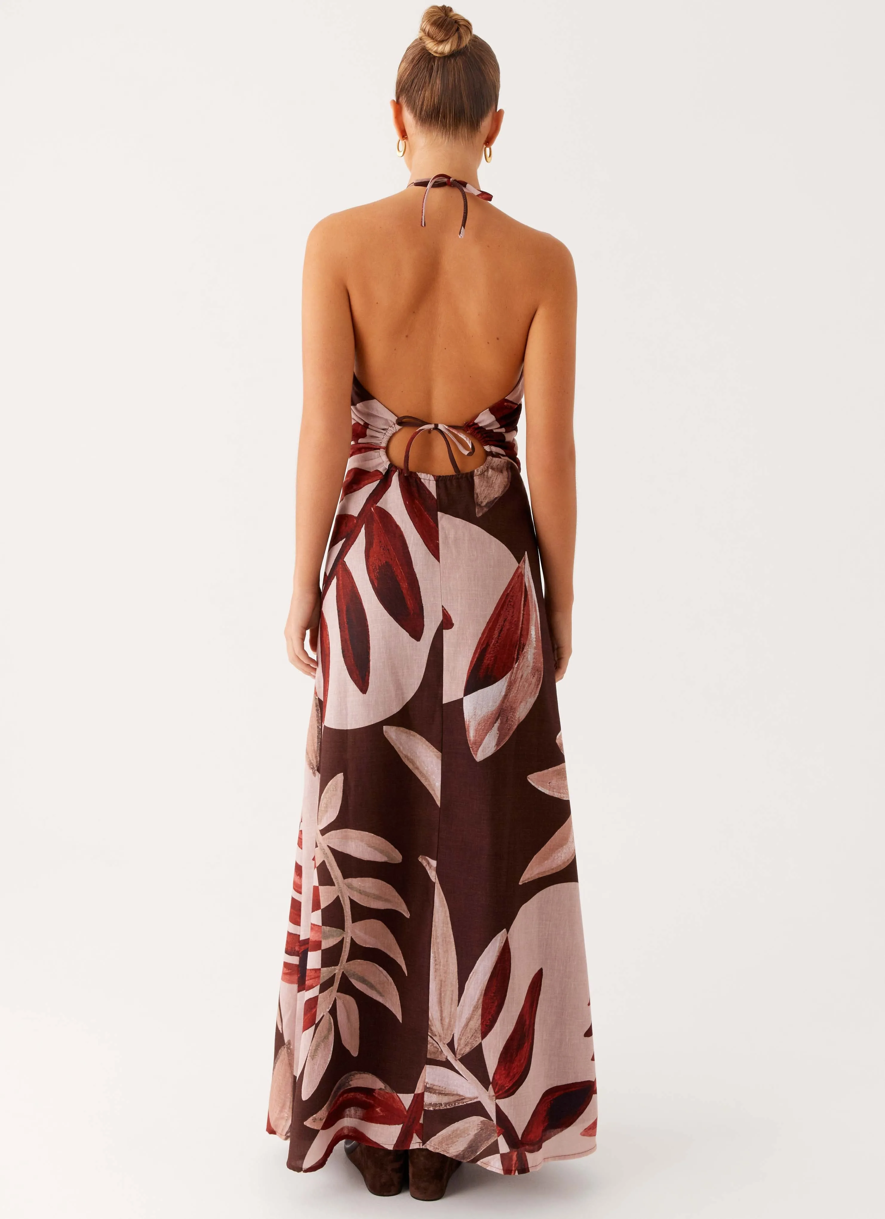 Ramona Linen Maxi Dress - Cinnamon Palm sold by Peppermayo product image thumbnail 3