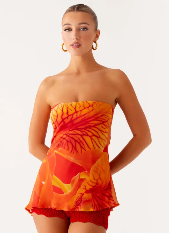 Over The Horizon Asymetrical Top - Serene Orange made by Peppermayo