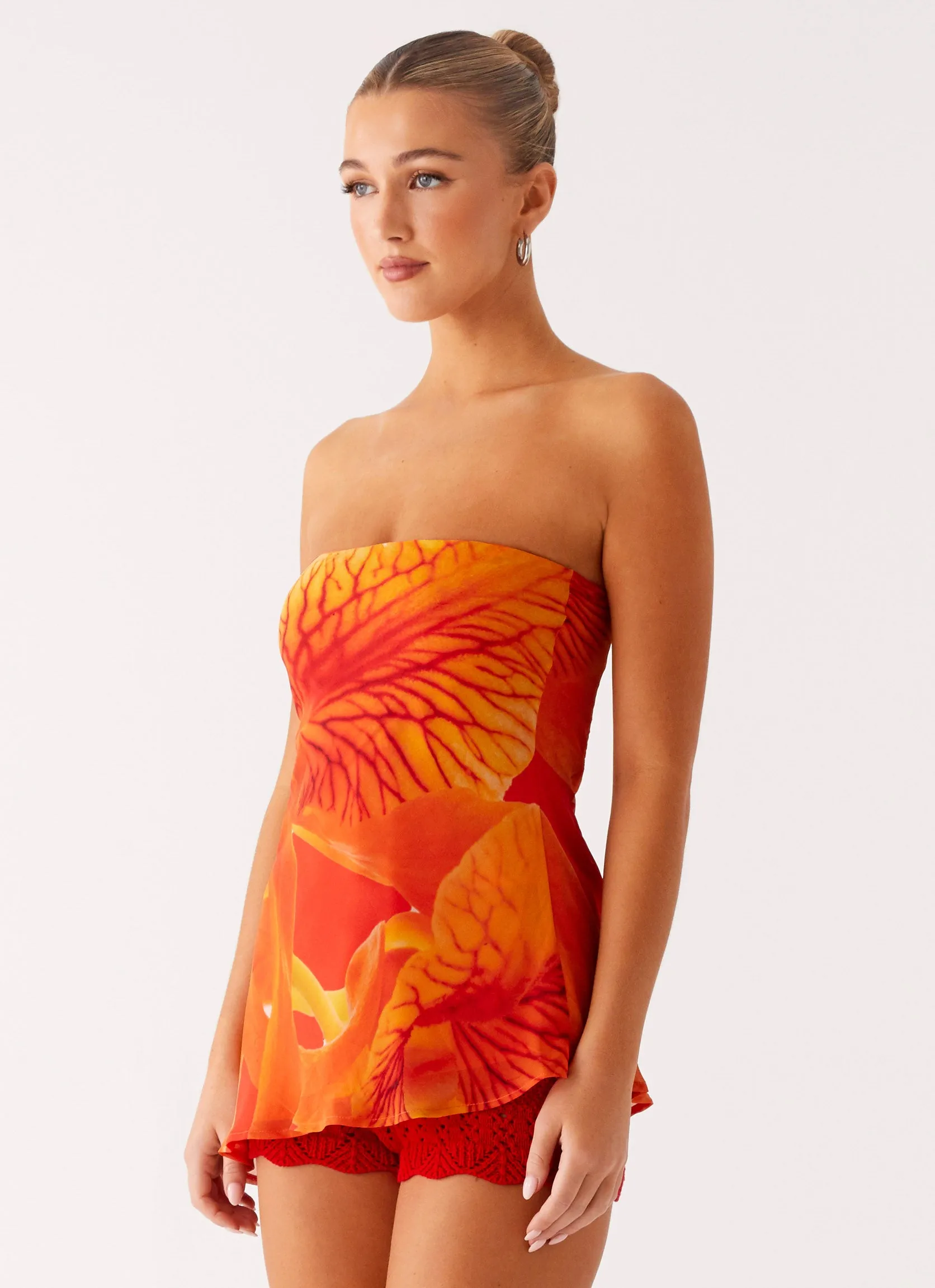 Over The Horizon Asymetrical Top - Serene Orange sold by Peppermayo product image thumbnail 2