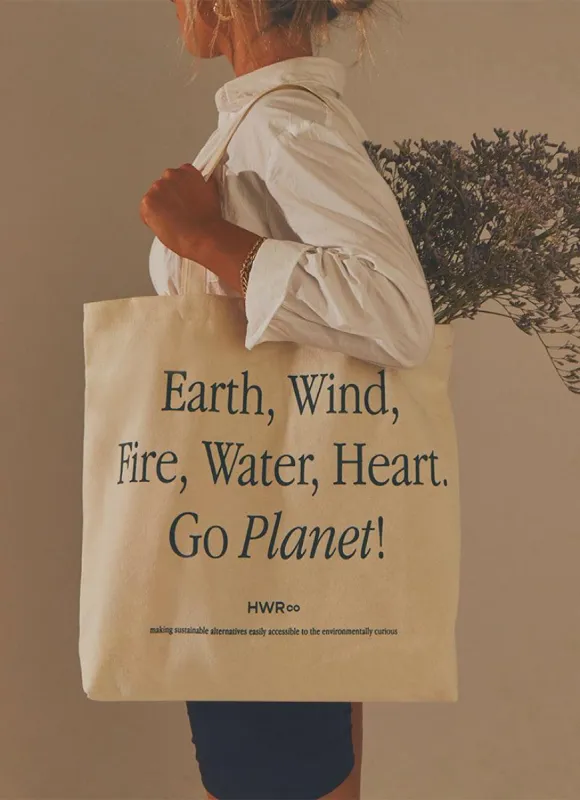 Elements Tote Bag - Natural sold by Peppermayo