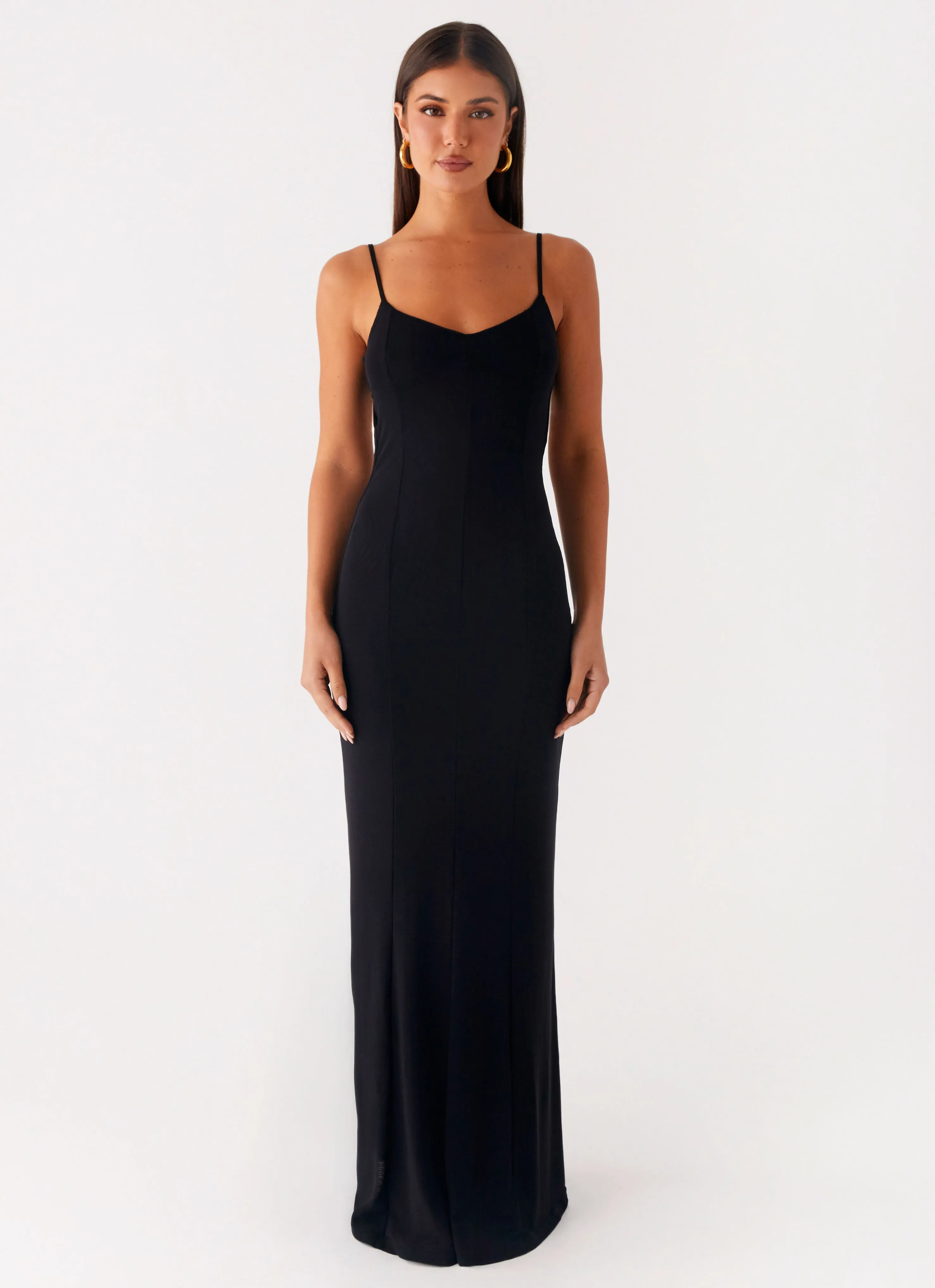 Serene Escape Maxi Dress - Black sold by Peppermayo