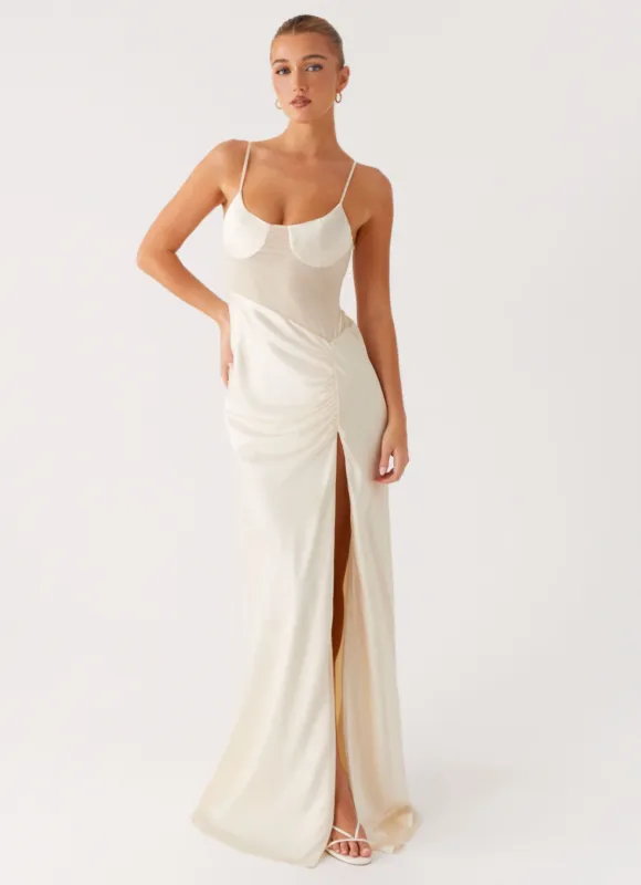 Rising Sun Maxi Dress - Off White sold by Peppermayo
