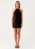Kingdom Sequin Mini Dress - Black sold by Peppermayo