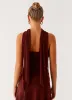 Mirage Scarf Top - Chocolate sold by Peppermayo