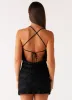 Sunset Glow Mini Dress - Black sold by Peppermayo
