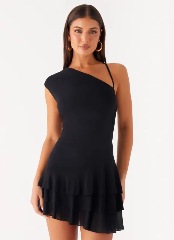 Moonrise Mini Dress - Black sold by Peppermayo