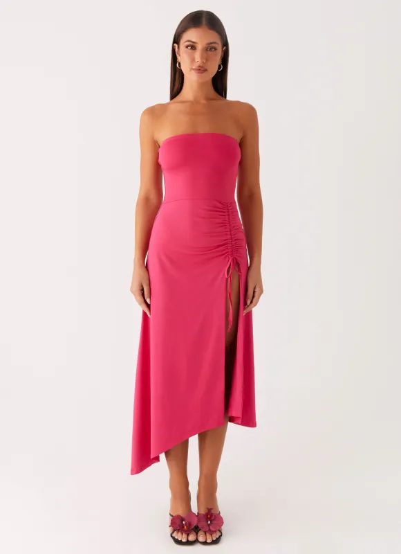Laoise Midi Dress - Hot Pink made by Peppermayo