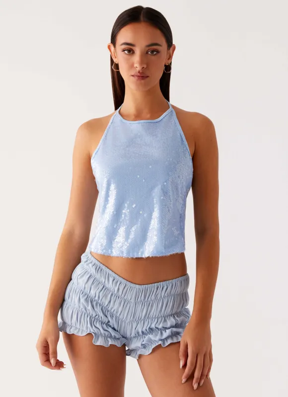 Starlight Halter Top - Blue sold by Peppermayo