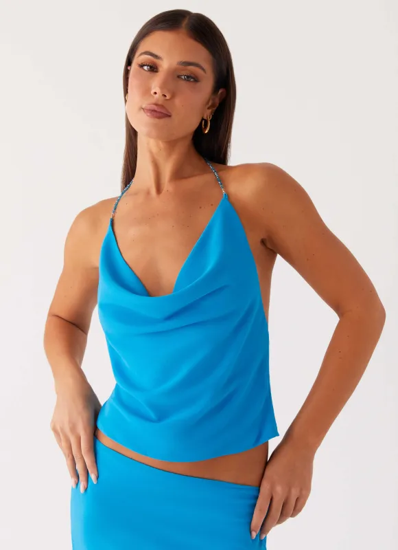 Another Life Halter Top - Turquoise sold by Peppermayo