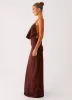 Elation Cowl Neck Maxi Dress - Chocolate sold by Peppermayo