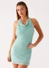 Keela Sequin Mini Dress - Mint Sage sold by Peppermayo