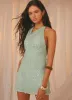 Keela Sequin Mini Dress - Mint Sage sold by Peppermayo