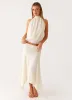 Evaden Low Rise Midi Skirt - Ivory sold by Peppermayo