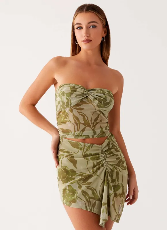 Varona Mini Dress - Jade Fern sold by Peppermayo
