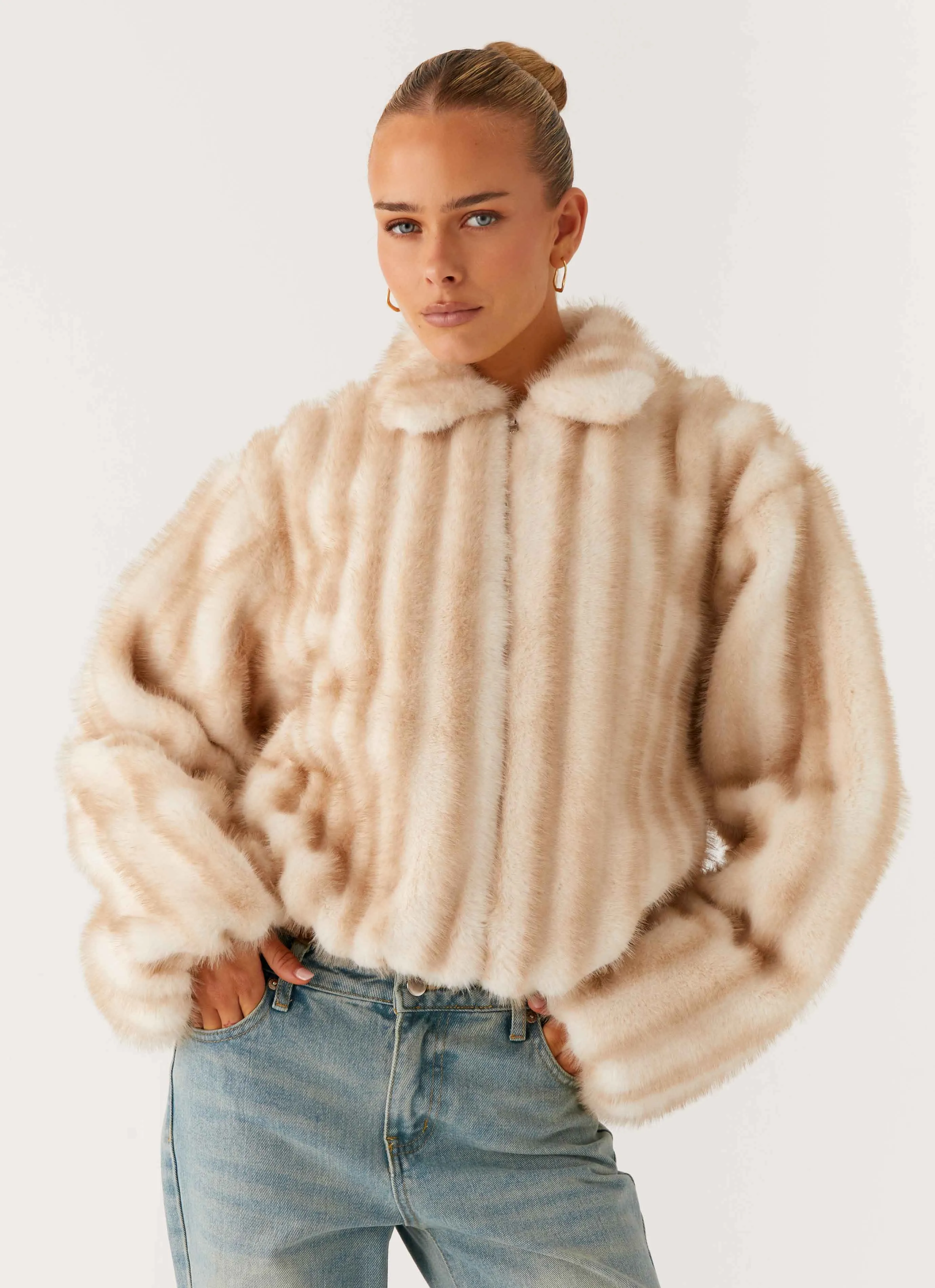 Naylor Faux Fur Jacket - Blonde sold by Peppermayo product image thumbnail 2