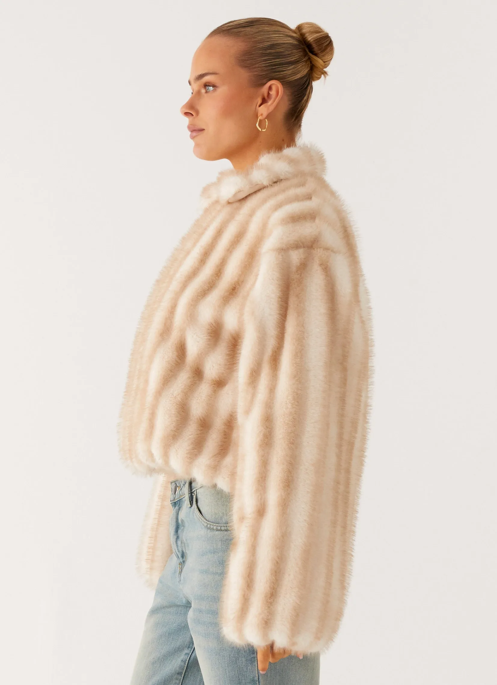 Naylor Faux Fur Jacket - Blonde sold by Peppermayo product image thumbnail 4