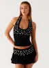 Vegas Nights Low Rise Skort - Black sold by Peppermayo