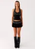 Vegas Nights Low Rise Skort - Black sold by Peppermayo