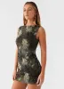Zella Mini Dress - Cyber Floral sold by Peppermayo