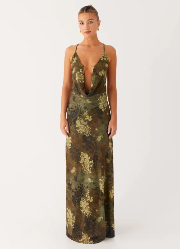 Star Fields Maxi Dress - Cyber Floral sold by Peppermayo