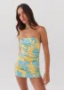 Tuscany Mini Dress - Golden Bloom sold by Peppermayo