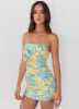 Tuscany Mini Dress - Golden Bloom sold by Peppermayo