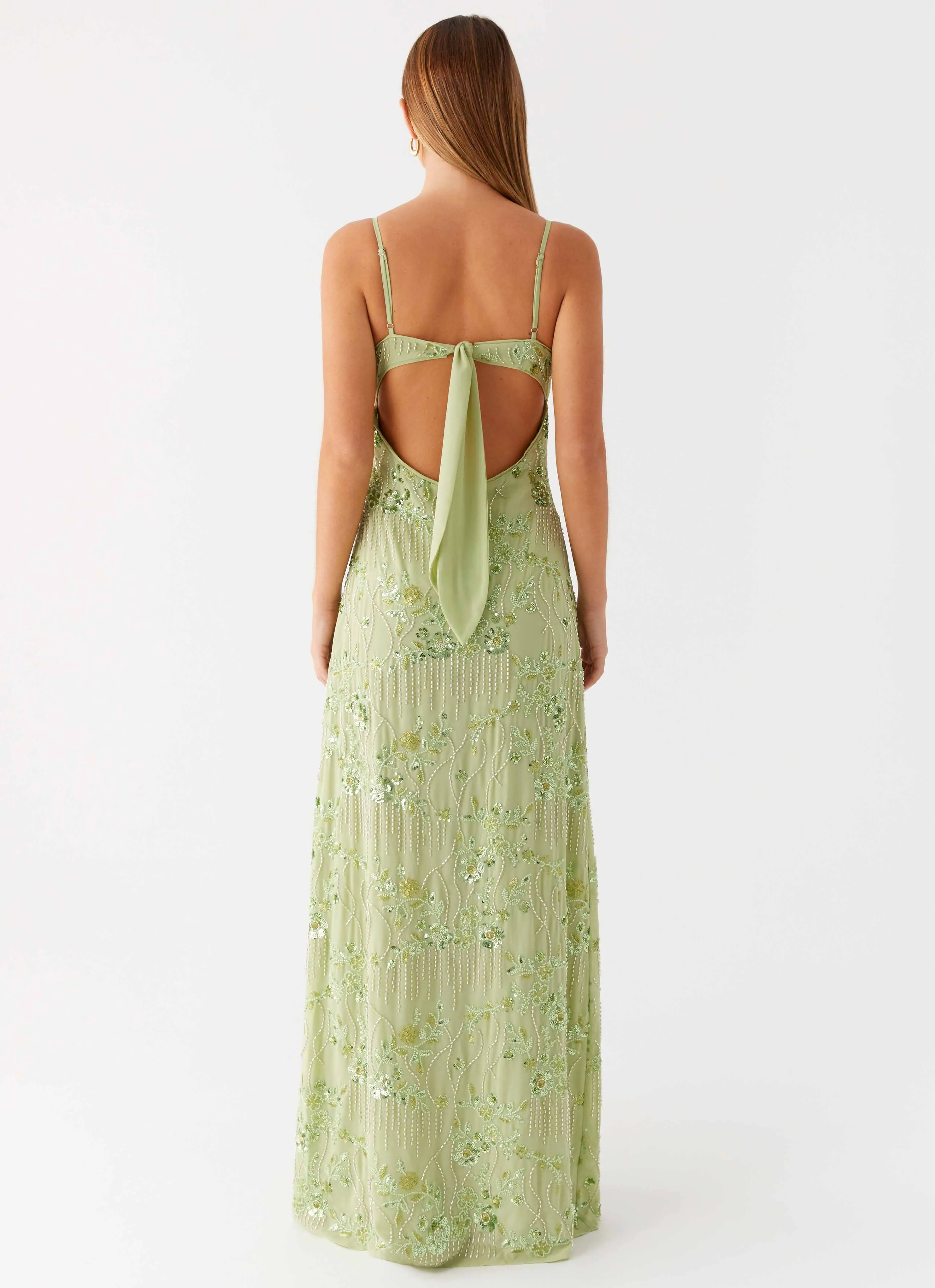 Celandine Beaded Maxi Dress - Lime sold by Peppermayo product image thumbnail 5