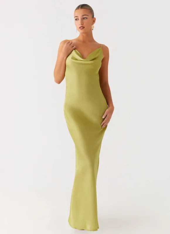 Jade Escape Maxi Dress - Lime sold by Peppermayo