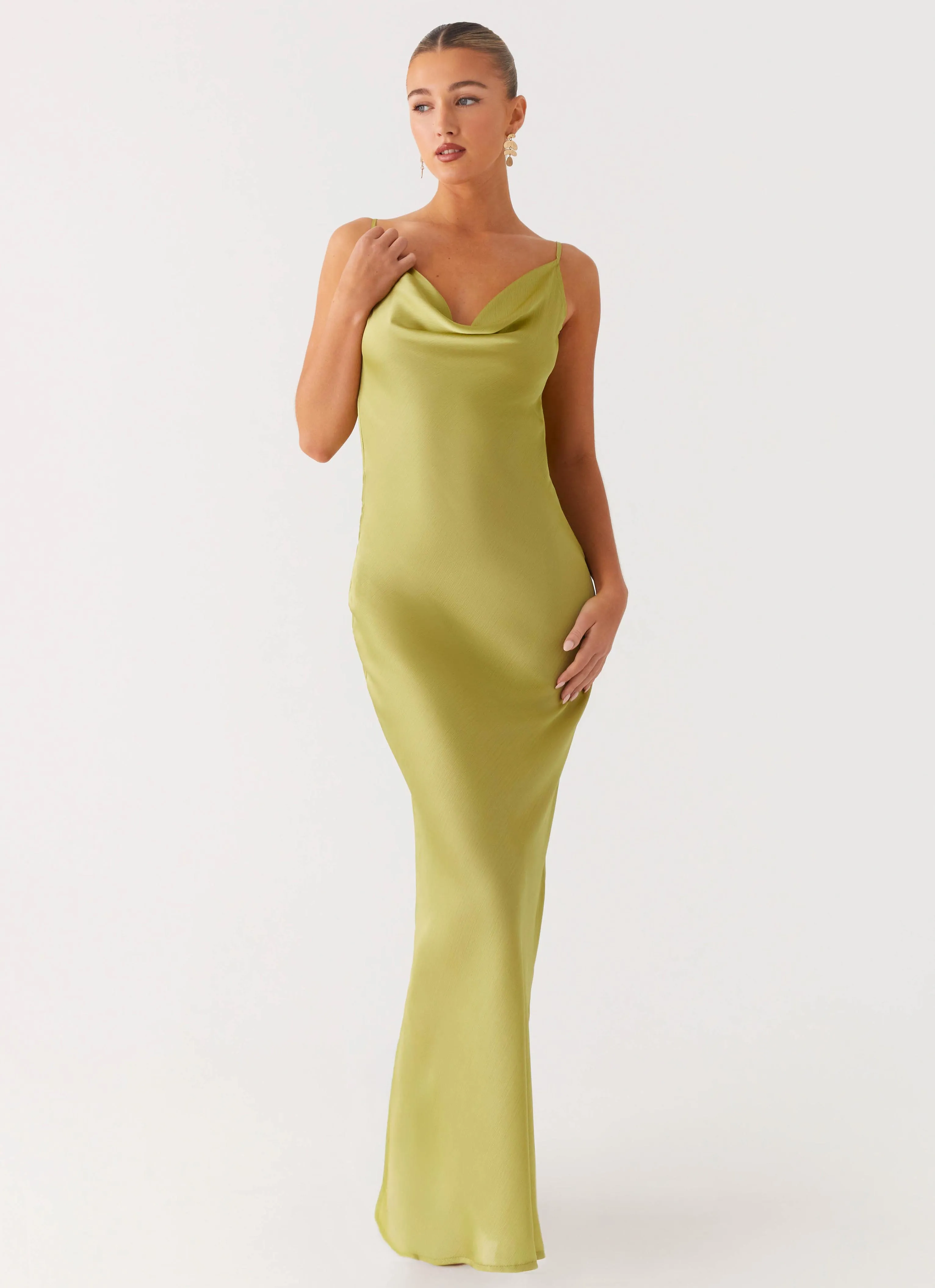 Jade Escape Maxi Dress - Lime sold by Peppermayo