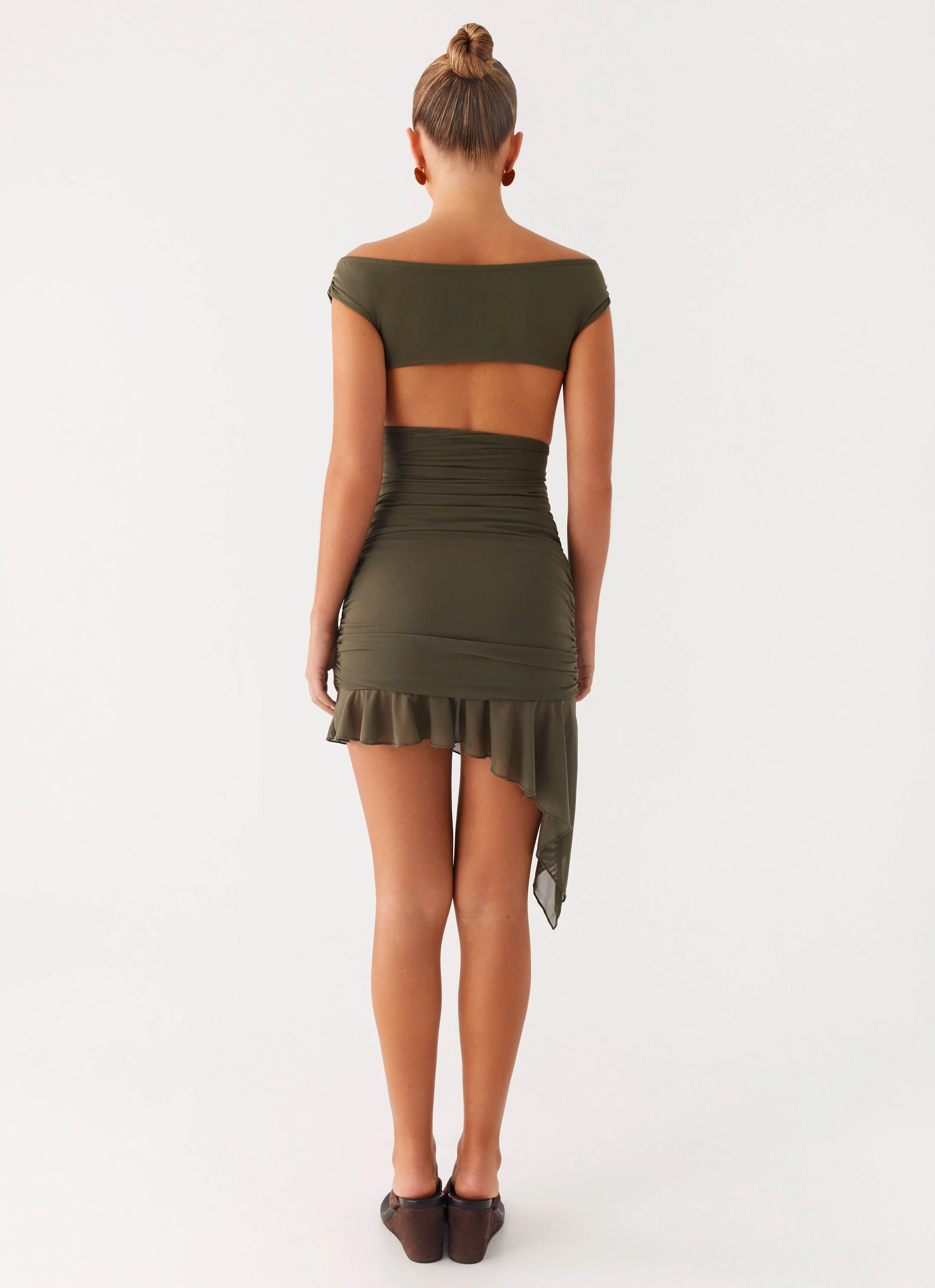 Ivy Whisper Mini Dress - Khaki sold by Peppermayo product image thumbnail 3