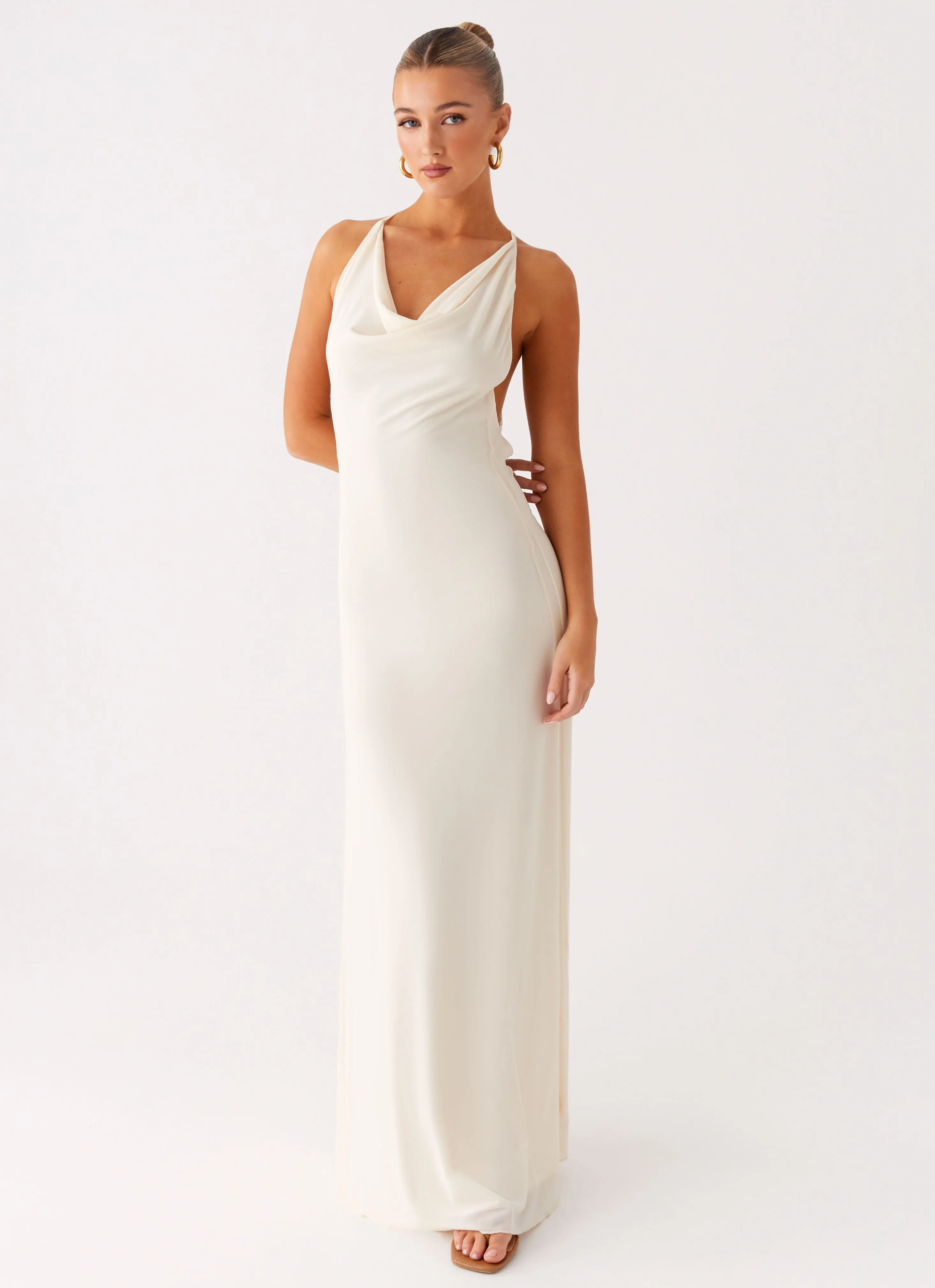 Dahliana Maxi Dress - Off White sold by Peppermayo