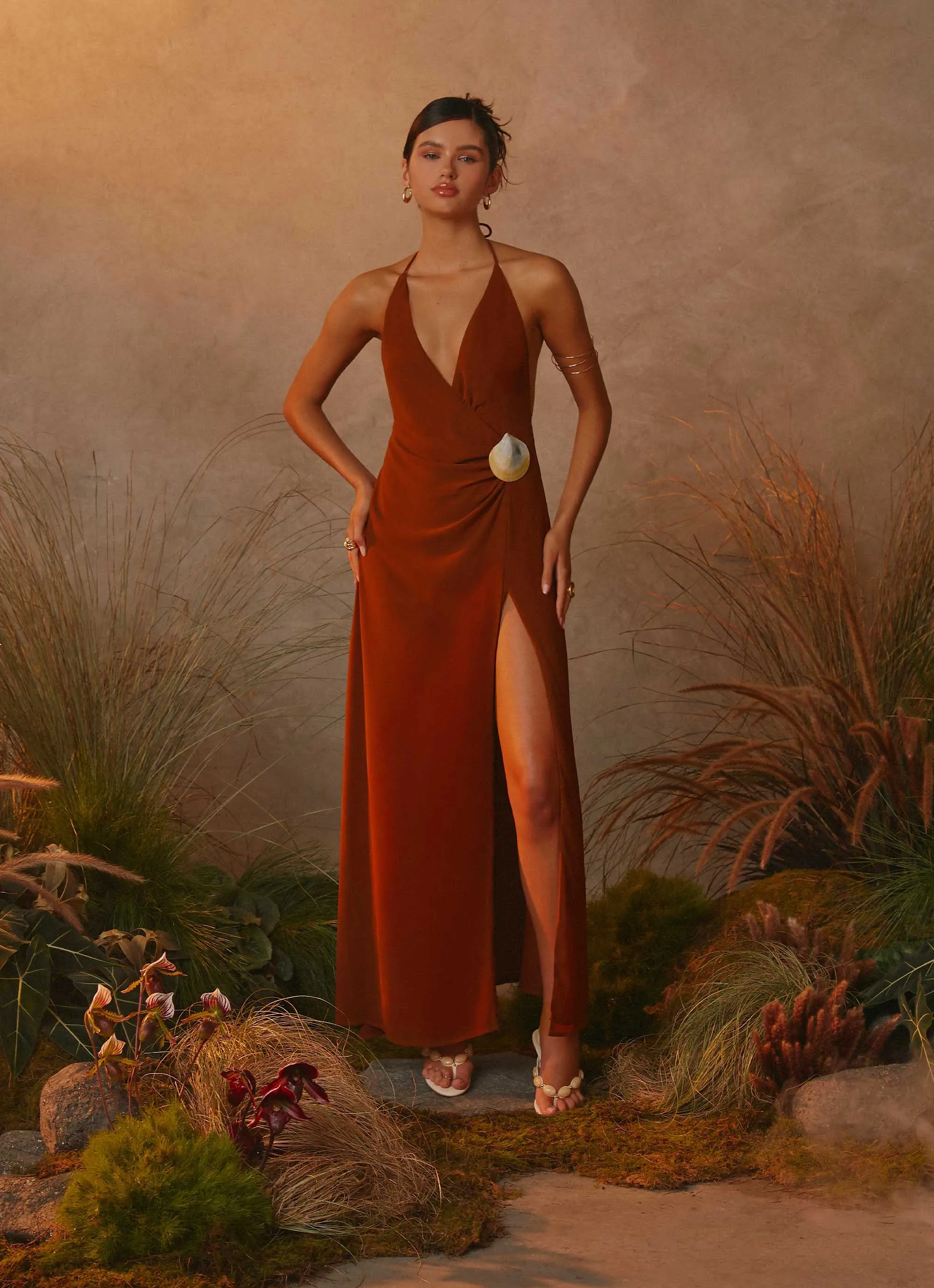 Marjoram Maxi Dress - Chocolate sold by Peppermayo product image thumbnail 3