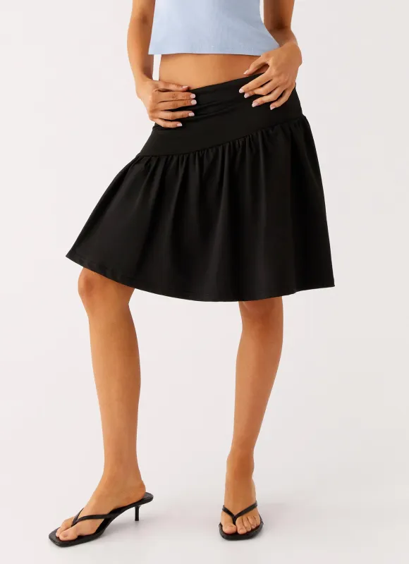 Rayna Midi Skirt - Black sold by Peppermayo