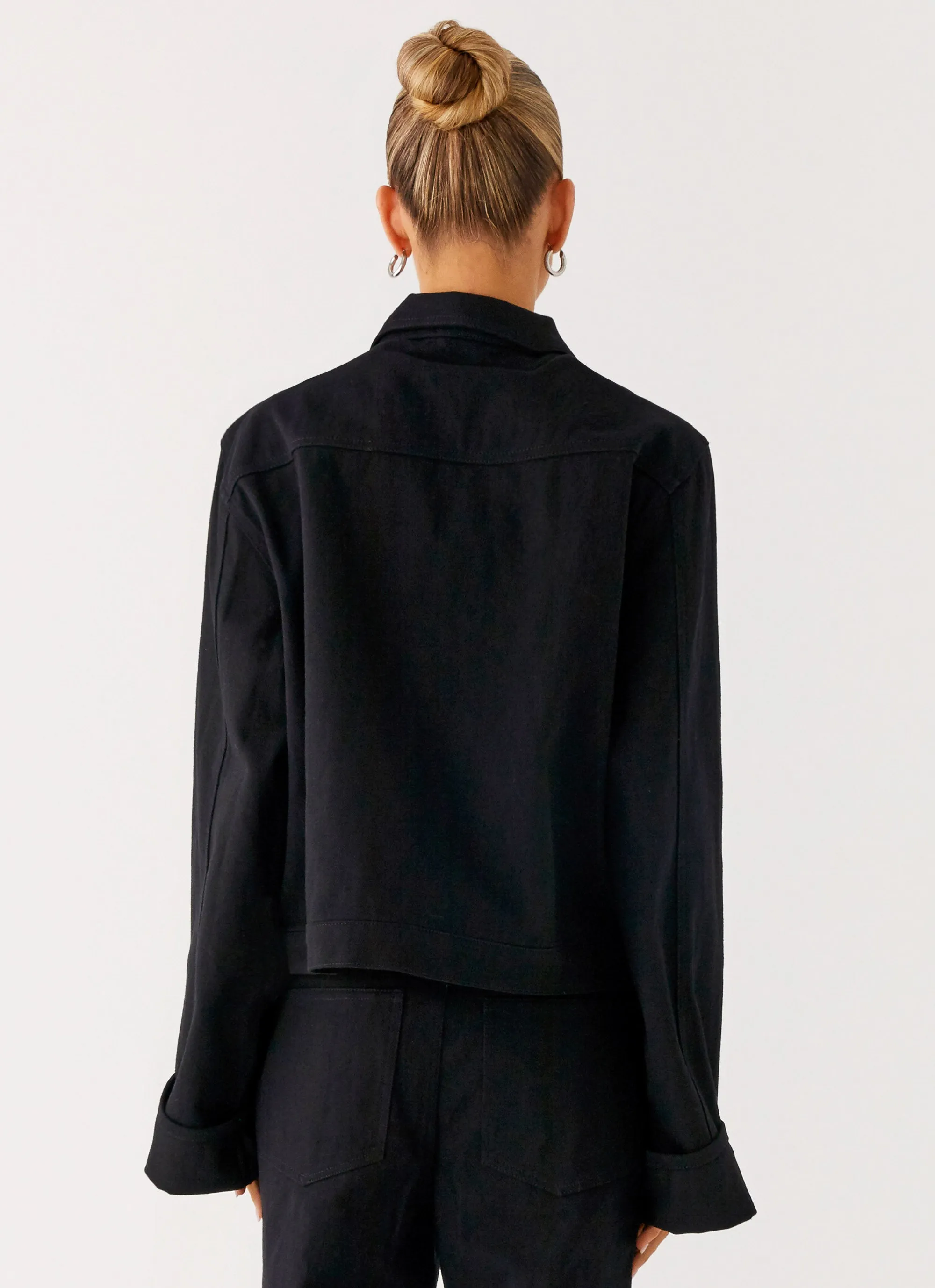 Back Again Oversized Denim Jacket - Black sold by Peppermayo product image thumbnail 3