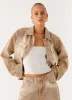 Khalil Denim Jacket - Tan sold by Peppermayo
