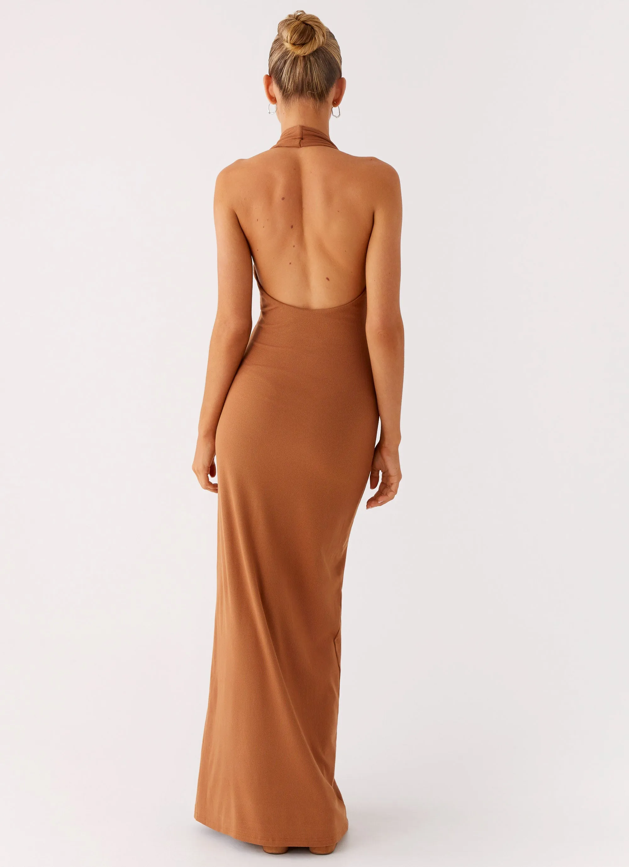 Plunge For You Maxi Dress - Tan sold by Peppermayo product image thumbnail 2