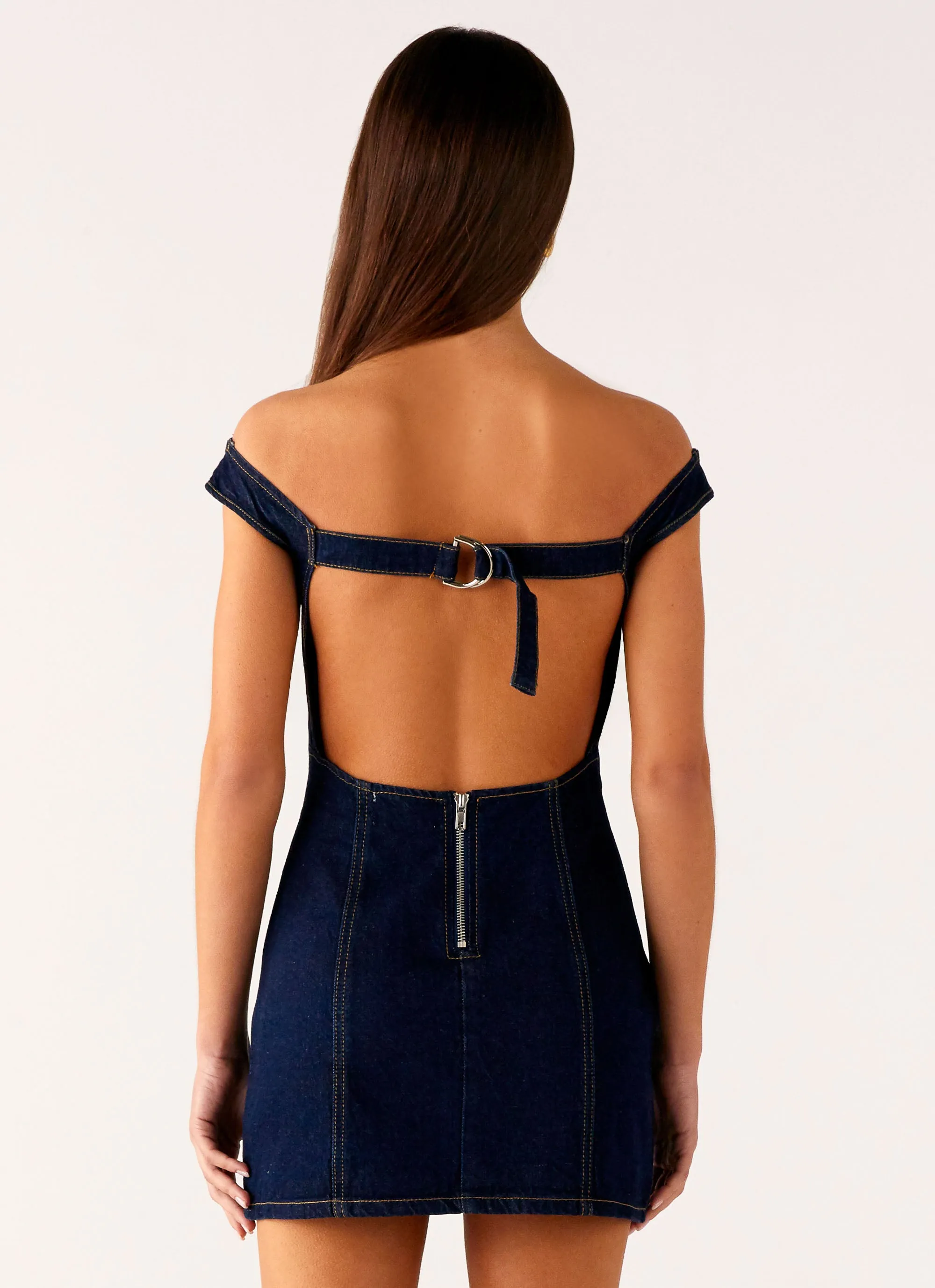 Bonnie Denim Mini Dress - Indigo sold by Peppermayo product image thumbnail 4