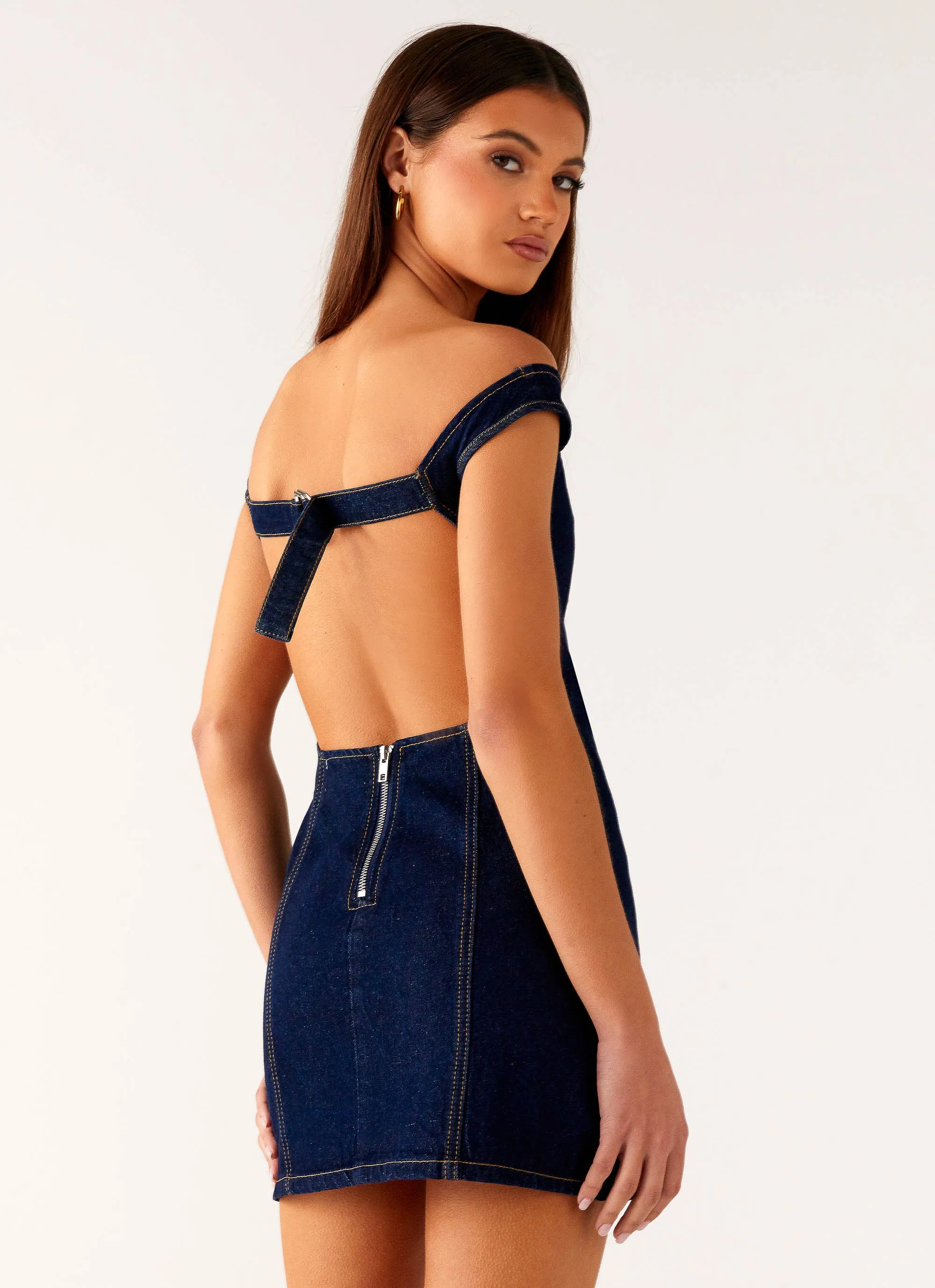 Bonnie Denim Mini Dress - Indigo sold by Peppermayo product image thumbnail 3