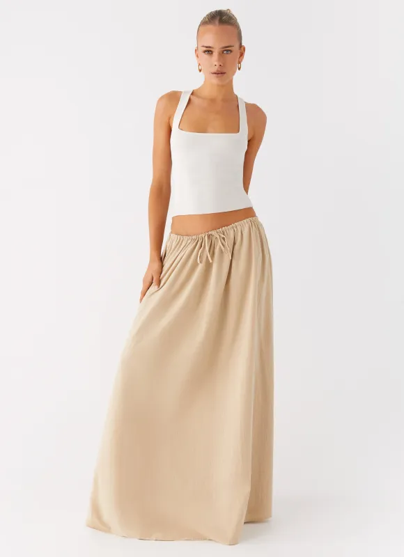 Randy Maxi Skirt - Tan sold by Peppermayo