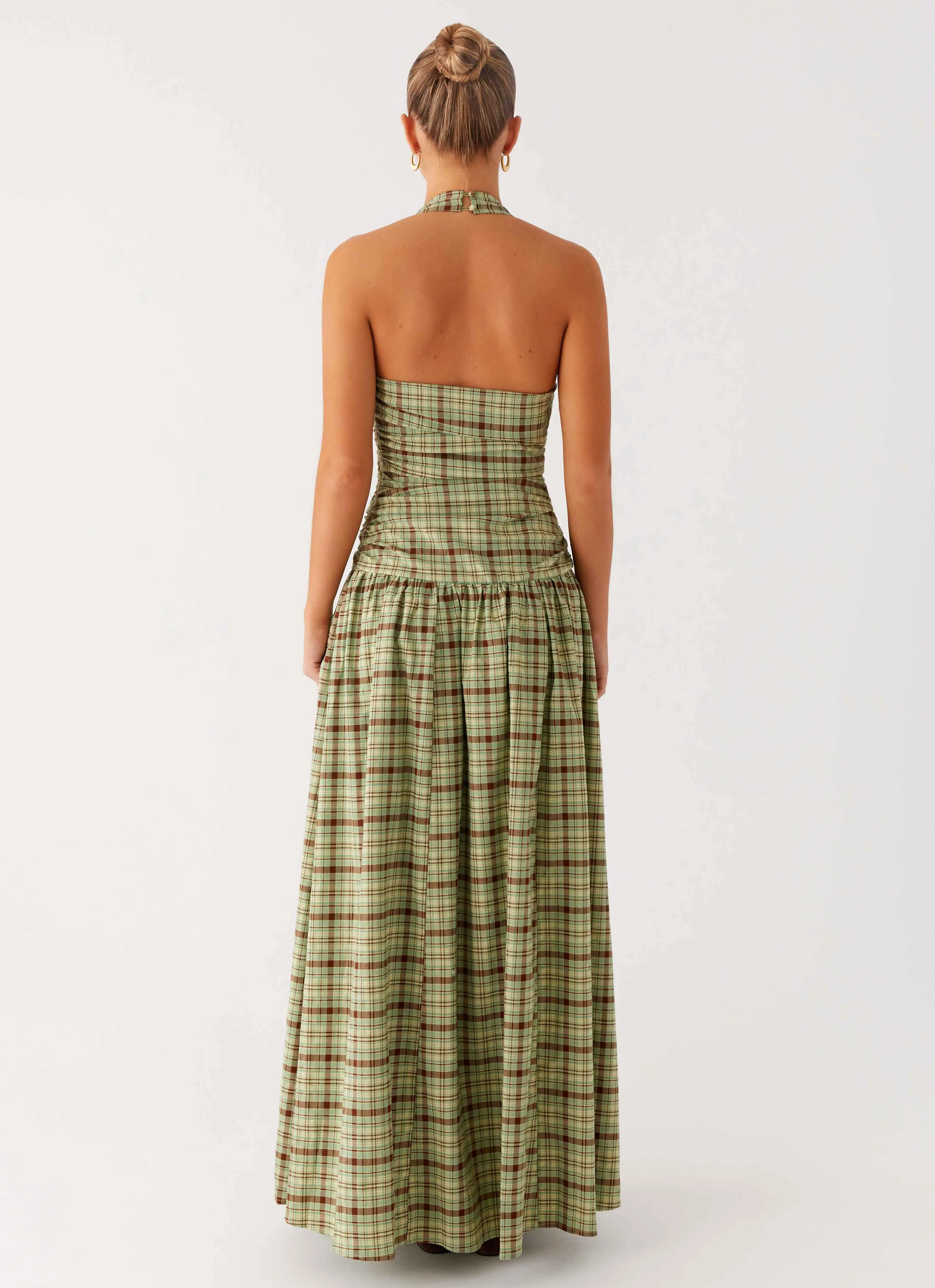 Lilith Maxi Dress - Forest Plaid sold by Peppermayo product image thumbnail 3